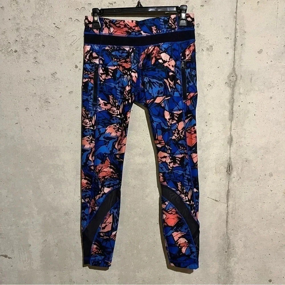 Lululemon Inspire Tight II Paint Storm Harbor Blue Multicolor Size 6 - Picture 1 of 13
